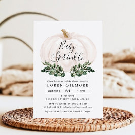 Baby Sprinkle Herfst Greenery Pumpkin Baby shower Kaart