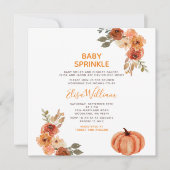 Baby Sprinkle Herfst Pumpkin Wildflower Baby showe Kaart (Voorkant)
