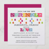 BABY SPRINKLE INVITATIE KAART (Voorkant / Achterkant)