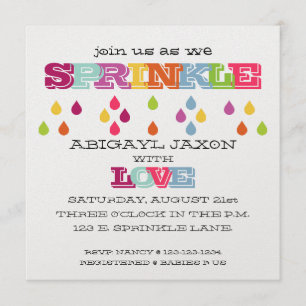 BABY SPRINKLE INVITATIE KAART