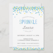 Baby Sprinkle Invitation, blauw en groen Kaart (Voorkant)