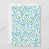 Baby Sprinkle Invitation, blauw en groen Kaart (Achterkant)