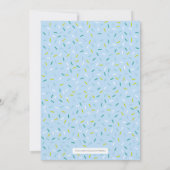 Baby Sprinkle Invitation, blauw/groene sprintjes Kaart (Achterkant)