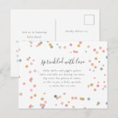 baby Sprinkle Invitation briefkaart (Voorkant / Achterkant)