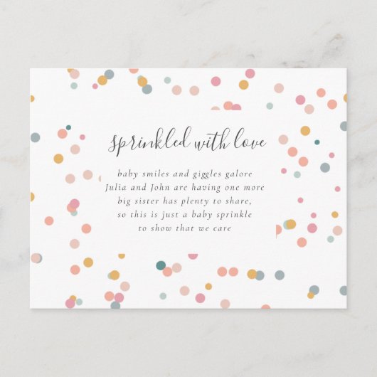 baby Sprinkle Invitation briefkaart (Voorkant)