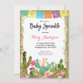 Baby Sprinkle Invitation Cactus Fiesta Kaart (Voorkant)