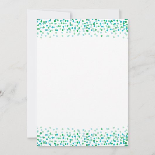 Baby Sprinkle Invitation · Confetti Design Kaart (Achterkant)