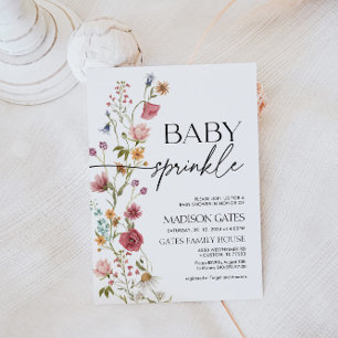 Baby Sprinkle Invitation Floral Kaart