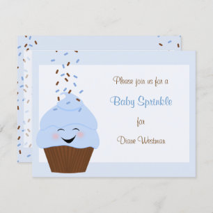 Baby Sprinkle Invitation in Blue Kaart