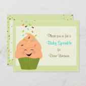 Baby Sprinkle Invitation in Gender Neutral Brights Kaart (Voorkant / Achterkant)