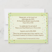 Baby Sprinkle Invitation in Gender Neutral Greens Kaart (Achterkant)
