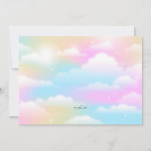 Baby Sprinkle Invitation Kaart (Achterkant)