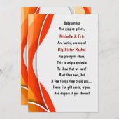 Baby Sprinkle Invitation Kaart (Voorkant / Achterkant)