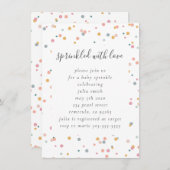 Baby Sprinkle Invitation Kaart (Voorkant / Achterkant)