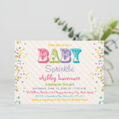 Baby Sprinkle Invitation Kaart (Staand voorkant)