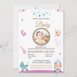 Baby Sprinkle Invitation Kaart