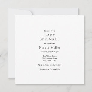 Baby Sprinkle Invitation Kaart