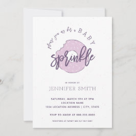 Baby Sprinkle Invitation Lavender Doughnut Kaart