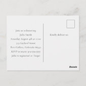 Baby Sprinkle Invitation Post Kaart (Achterkant)