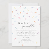 Baby Sprinkle Invitation | Sprinke-Baby shower Kaart (Voorkant)