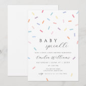 Baby Sprinkle Invitation | Sprinke-Baby shower Kaart (Voorkant / Achterkant)