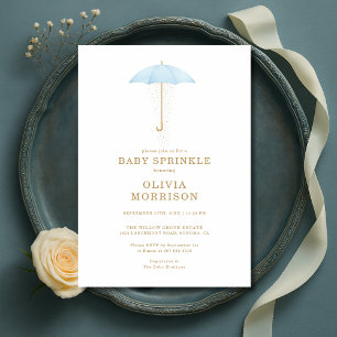 Baby Sprinkle Jongen Blauwe Baby Shower Kaart