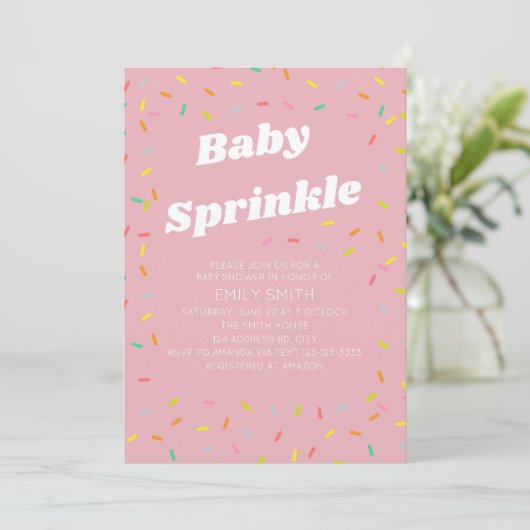 Baby Sprinkle Kaart (Staand voorkant)