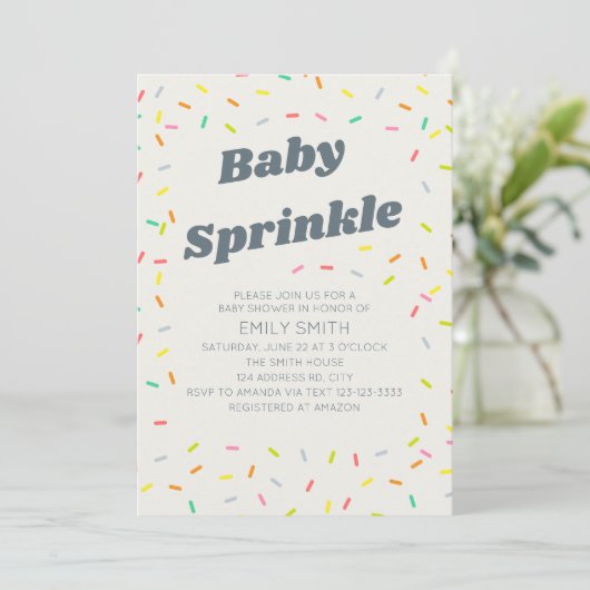 Baby Sprinkle Kaart (Staand voorkant)