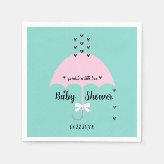 Baby Sprinkle Liefde Geslacht Reveal Feestje Servet (Voorkant)