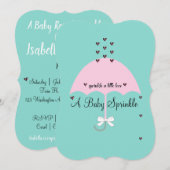 Baby Sprinkle Little Love Shower Baby onthult Part Kaart (Voorkant / Achterkant)