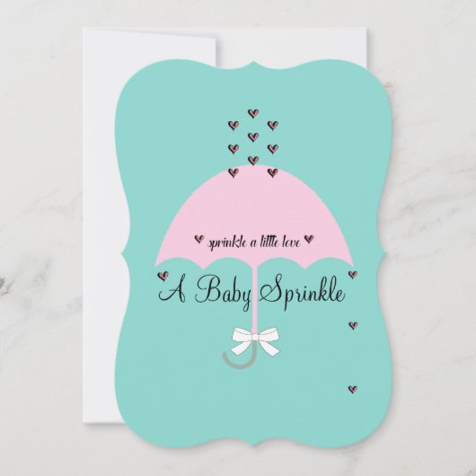 Baby Sprinkle Little Love Shower Baby onthult Part Kaart (Voorkant)