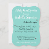 Baby Sprinkle Little Love Shower Baby onthult Part Kaart (Achterkant)