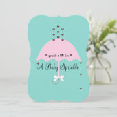 Baby Sprinkle Little Love Shower Baby onthult Part Kaart (Staand voorkant)