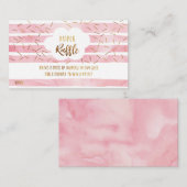 Baby Sprinkle Luier Raffle Kaarten - Roze en Goud (Voorkant / Achterkant)