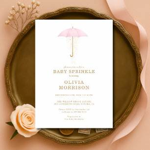 Baby Sprinkle Meisje Roze Baby Shower Kaart