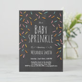 Baby Sprinkle nodigt Sprinkles Confetti Chalk uit Kaart (Staand voorkant)