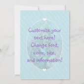 Baby Sprinkle nodigt zeemeermin en Baby uit Kaart (Achterkant)