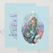 Baby Sprinkle nodigt zeemeermin en Baby uit Kaart (Voorkant / Achterkant)