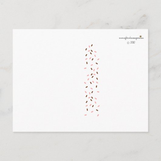 Baby Sprinkle Party Bedankt in het roze Briefkaart (Achterkant)