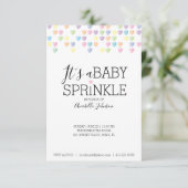 baby SPRINKLE pastelregenboogdouche Kaart (Staand voorkant)