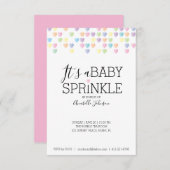baby SPRINKLE pastelregenboogdouche Kaart (Voorkant / Achterkant)