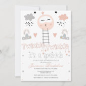 Baby Sprinkle Pathway naar de maan Roze Kaart (Voorkant)