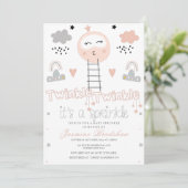 Baby Sprinkle Pathway naar de maan Roze Kaart (Staand voorkant)