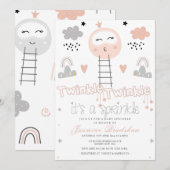 Baby Sprinkle Pathway naar de maan Roze Kaart (Voorkant / Achterkant)