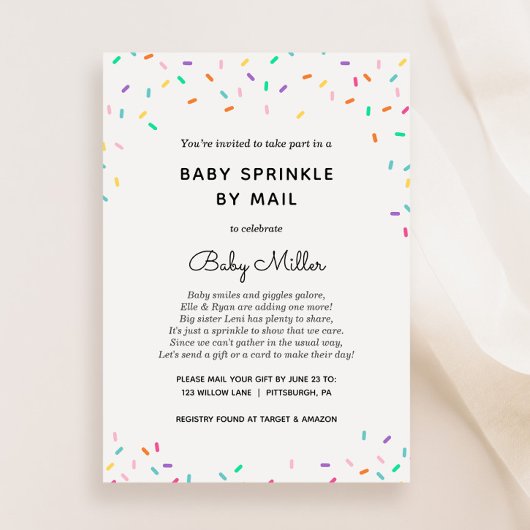 Baby Sprinkle per Mail Kaart