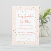 Baby Sprinkle per post uitnodiging (Staand voorkant)