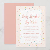 Baby Sprinkle per post uitnodiging (Voorkant / Achterkant)
