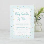 Baby Sprinkle per post voor babydoucheuitnodiginge (Staand voorkant)