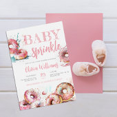 Baby Sprinkle Pink Donut Girl Baby shower Kaart
