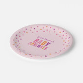 Baby Sprinkle Pink Girl Baby shower Bord (Gekanteld)
